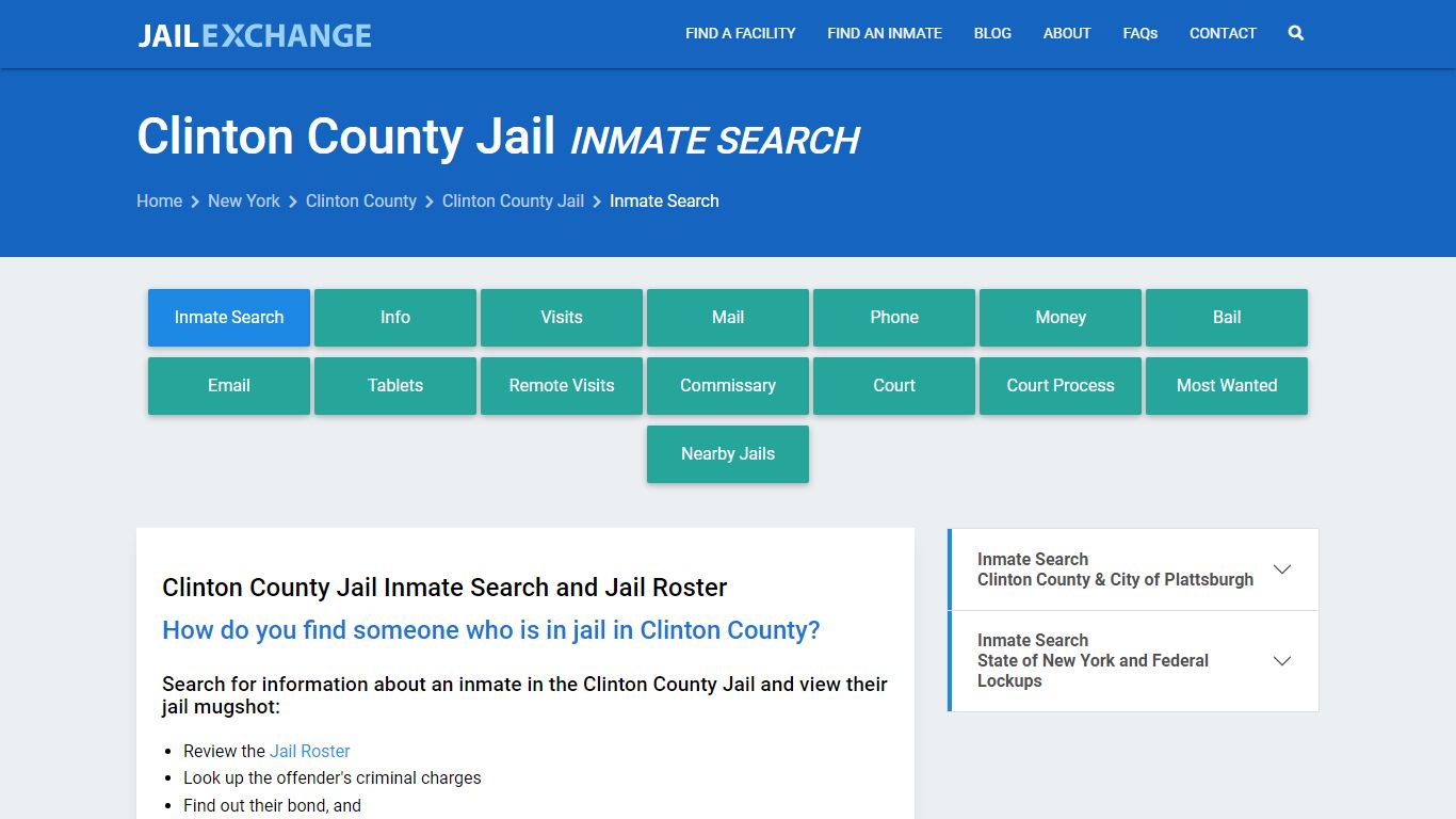 Clinton County Jail Inmate Search - Jail Exchange